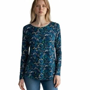 Seasalt Cornwall Floral Blouse Navy